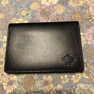 { new goods } Orobianco, good-looking high class pass case, card inserting : cow leather / black navy blue 