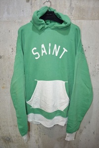 セントマイケル　SAINT MICHAEL FELT SWEAT HOODIE フェルト スウェット フーディー パーカー XL(SM-S22-0000-041) D4148