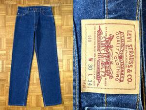 Levis 510【30x32】95’ｓ☆ＵＳＡ製☆インディゴデニム☆リーバイス☆ビンテージ☆古着☆50501-3229M