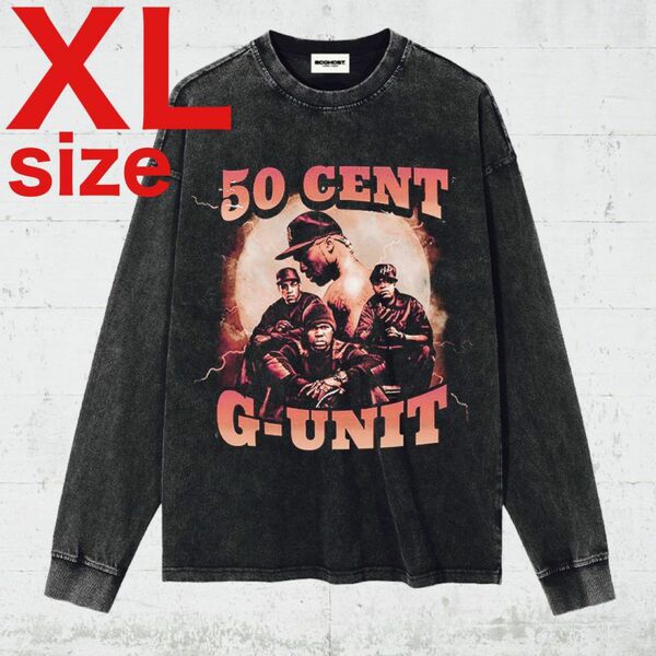 【SALE】 50Cent　50セント　ロングスリーブTシャツ　ロンT　ブラック　XL