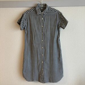 UNIQLO チェック柄シャツワンピース　半袖　140 ユニクロ