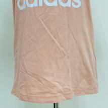 a03189 adidas アディダスオリジナルス レディース Tシャツ 半袖 薄手 ロゴプリント 綿混 ピンク 定番 万能 ベーシックカジュアルスタイル_画像6