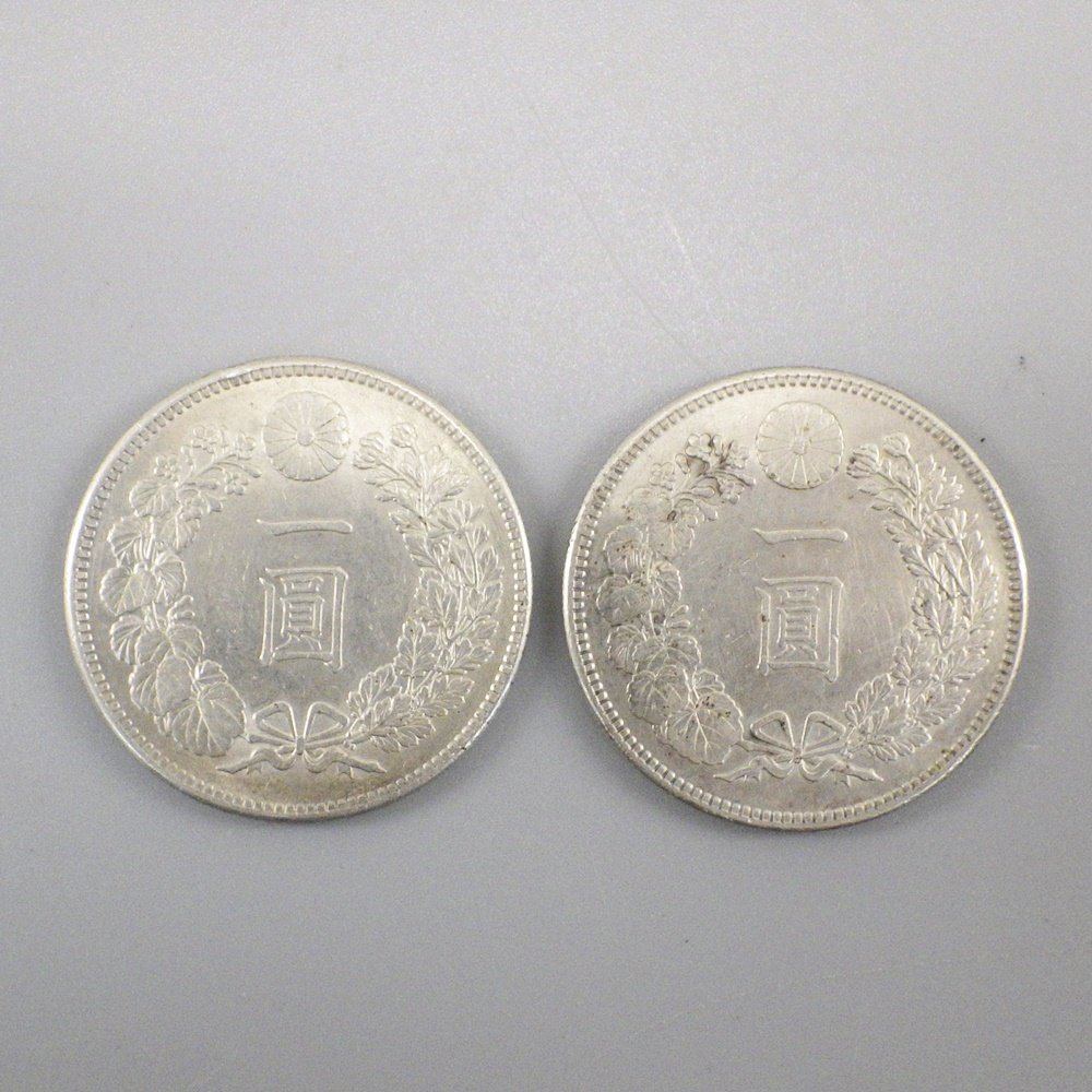 ヤフオク! - 新1円銀貨 明治13年 計2点 古銭 一圓銀貨 円銀 明治...