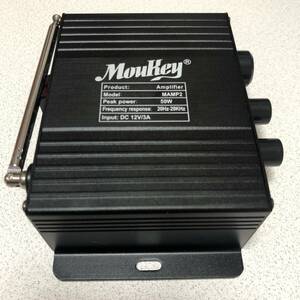 moukeyパワーアンプBB458ステレオアンプ MoukeyMAMP2 PEAK POWER 50W MP3 PLAYER AUDIO AMPLIFIER小型スピーカー用