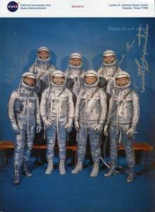 1959年　ナサ　NASA マーキュリー・セブン Mercury Seven 宇宙飛行士　３名のサイン　サイン フォト