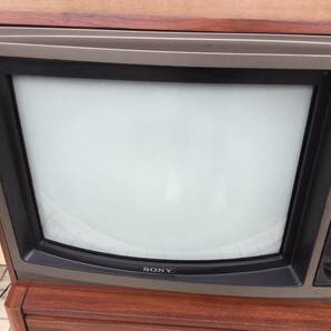 SONY ソニー トリニトロン カラーテレビ KV-1878D 79年製 ブラウン管 昭和レトロ 当時物 テレビ台 基本回路図付きの画像2