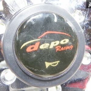 depo Racing デポレーシング ステアリング ハンドル ホイール リアル ウッド クラシック スタイル 外径 35cm ホーンボタン付 即納 棚17Lの画像3