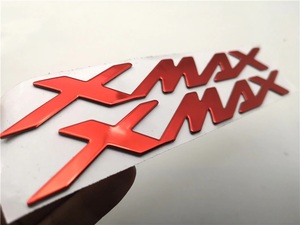 【送料込】XMAX　エンブレムステッカー　赤　2枚一組　X-MAX