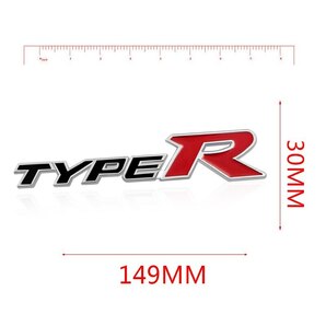 【送料込】TYPE R 3Dエンブレム フロントグリル用 黒／赤 金属製 ホンダ 無限 の画像2