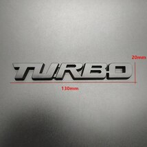 【送料込】TURBO 3Dエンブレム(Fグリル用) ゴールド　金属製 ターボ車 HKS IHI ギャレット トラスト　_画像2