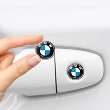 2個セット BMW ビーエムダブリュー 3D クリスタルエンブレム 14mm 鍵穴マーク 鍵穴隠し キーレス ブラック em_画像3