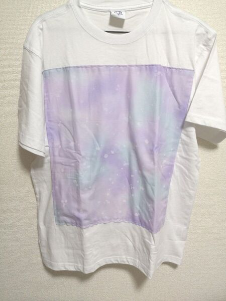 新品Tシャツ かわいい パープル ブルー 空色 ハンドメイド