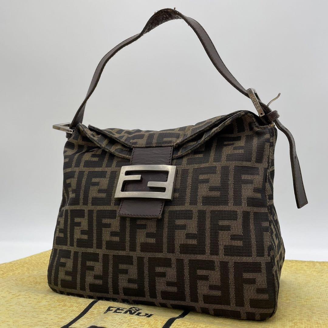 ヤフオク! - FENDI フェンディ マンマバケット ズッカ柄 ハンドバ...