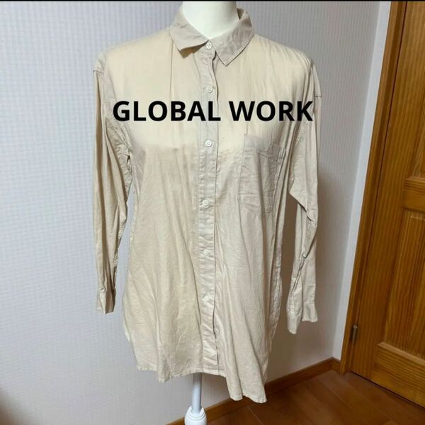 美品 GLOBAL WORK コットンシャツ