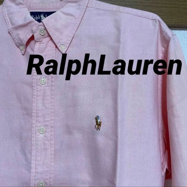 RalphLaurenラルフローレン　長袖シャツ　ビンテージ　古着　メンズ　ピンク