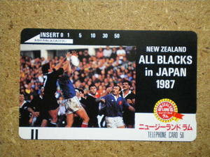 spor*110-32761 New Zealand all black s rugby telephone card 