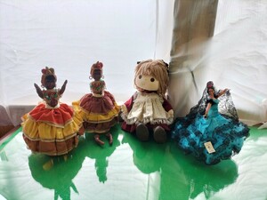 色々4体まとめ売り!フラメンコ ドール 人形 MARIN CHICLANA スペイン/ 座り人形 布人形 女の子 ぬいぐるみ 昭和レトロ/民族人形 民族衣装 