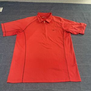 k13 ナイキゴルフ　ハーフジープポロシャツ　サイズXL表記　中国製