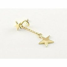 ピアス 18金 キャッチのいらないピアス 星 ゴールドk18 18k ロング シンプル レディース キャッチナッシャー スパイラルピアス_画像3