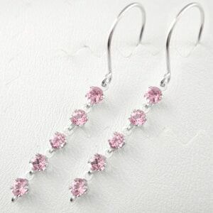  earrings men's platinum platinum earrings pink tourmaline long earrings hook earrings platinum earrings earrings 