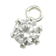 ピアス プラチナ ダイヤモンド パーツ ピアス用 イヤリング用 片耳用 一粒ダイヤ 0.10ct プラチナ900 レディース_画像1