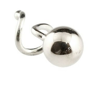  platinum earrings circle sphere earrings 4mm men's pt900 catch. not earrings one-side ear attaching .. none simple First earrings 