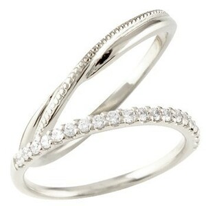 結婚指輪 ペアリング ペア マリッジリング ハーフエタニティ ダイヤモンド ホワイトゴールドk10 10金 華奢 スイートペアリィー