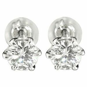  earrings men's platinum expert evidence attaching diamond earrings SI Class one bead large grain 0.50ct platinum stud earrings natural stone diamond for man gem 