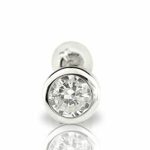  platinum earrings men's expert evidence attaching diamond VS Class one-side ear earrings one bead large grain diamond 0.30ct sleigh tia platinum earrings 