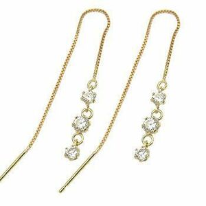  earrings 18 gold men's diamond trilogy ; american k18 diamond 0.4ct k18 yellow gold s Lee Stone diamond ...