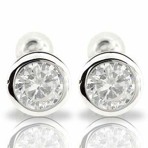  earrings men's platinum expert evidence attaching diamond earrings VS Class one bead large grain 1.00ct sleigh tia platinum stud earrings natural stone diamond 