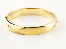 リング ゴールド 指輪 ダイヤモンド イエローゴールドk10 ダイヤリング 指輪 婚約指輪 ダイヤ カットリング 菱形 10金 宝石_画像2