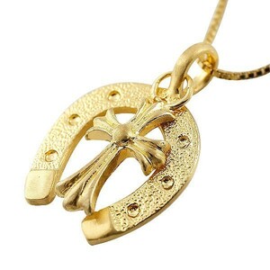  original gold necklace 24 gold top men's jewelry horseshoe Gold 24K Cross pendant top hose shoe 10 character .k24 simple 