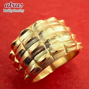 24 gold ring men's original gold ring gold Gold futoshi . crocodile simple pin key ring wani man delustering wide width 24K K24