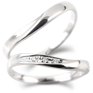 結婚指輪 ペアリング ペア プラチナ マリッジリング 2本セット 安い pt900 ダイヤモンド シンプル メンズ レディース 男性 女性
