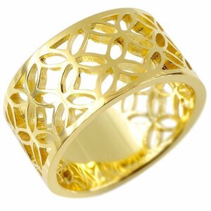 18 gold ring the 7 treasures writing sama men's ring Gold 18K yellow gold k18 pin key ring wide width ... Japanese style peace pattern man 