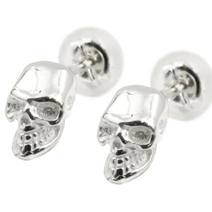  earrings platinum men's skull scalp lachina earrings stud earrings First earrings pt900 metal simple .. for man popular 