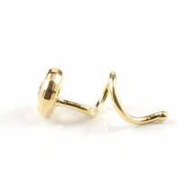 18金 片耳ピアス ダイヤモンド キャッチのいらないピアス ダイヤ 一粒 ゴールド イエローゴールドk18 18k メンズ_画像2