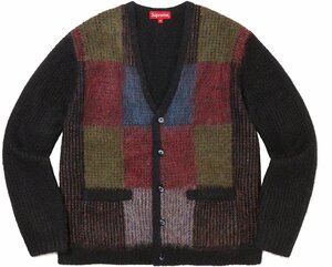 希少 新品 Mサイズ Supreme brushed grid cardigan Black Mohair シュプリーム ブラッシュド モヘア カーディガン 22SS モーガン