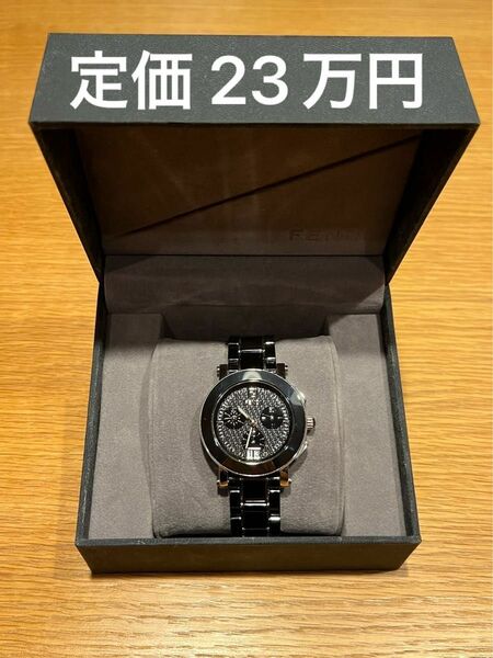 【完備美品】定価 FENDI 腕時計 セラミック 黒 ブラック