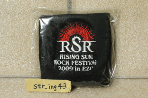 新品 RISING SUN ROCK FESTIVAL 2009 in EZO リストバンド 黒 グッズ RSR ライジングサン