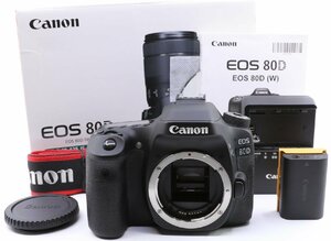 ＜ほぼ新品＞ Canon デジタル一眼レフカメラ EOS 80D ボディ シャッター回数わずか5568枚！