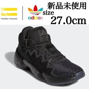 新品未使用 adidas 27.0cm Pharrell D.O.N. Issue 'Triple Black' アディダス ファレル ウィリアムス コラボ スニーカー シューズ 箱有