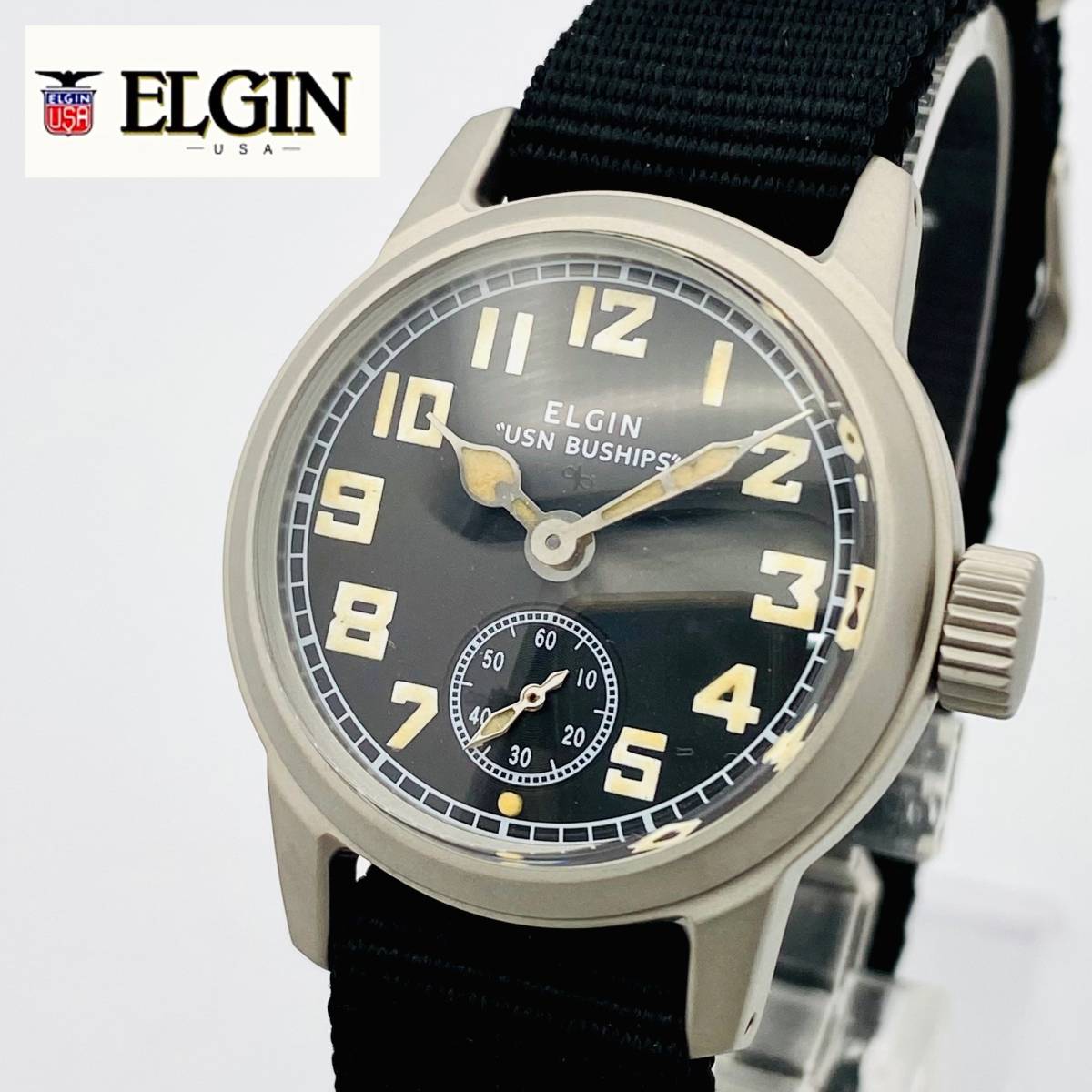 即決【美品 OH済】ELGIN エルジン 米軍 UDT 復元 WW2 USN BUSHIPS 手