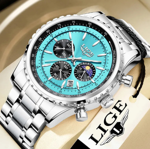 LIGE メンズ 腕時計 スポーツウォッチ メンズ腕時計 高級ブランド クォーツ 発光 耐水性