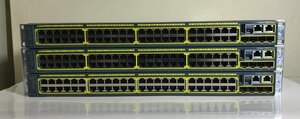 【埼玉発】【CISCO】Catalyst 2960-Sシリーズスイッチ　 WS-C2960S-48TS-L v06　★3台セット★起動確認、初期化済★　(9-3969)