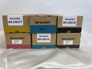 【大阪発】【SHARP】純正未使用トナー ☆MX-C38JT 4色(BA×2・CA×2、MA×1・YA×1) 6本セット ☆ (5536）