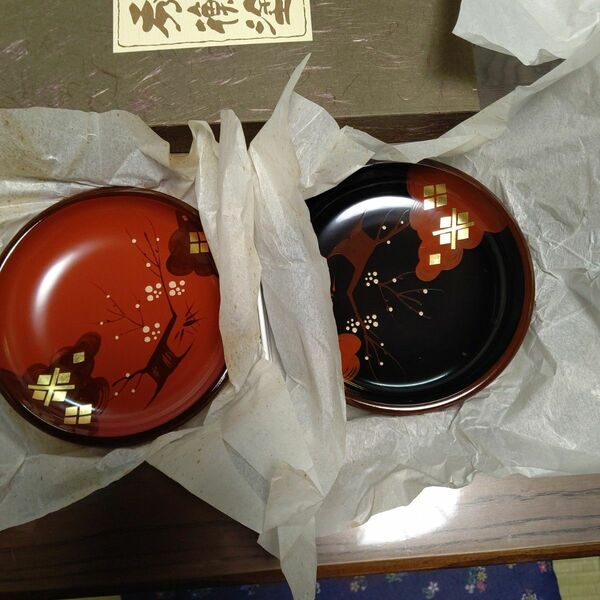 秀平塗 菓子器 ２個セット