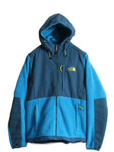 ノースフェイス フード付き デナリ ジャケット レディース M / 古着 The North Face フリース ブルゾン パーカー ジャンパー 2トーン 青 紺