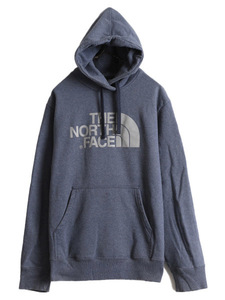 ノースフェイス プリント スウェット フード パーカー メンズ L 古着 The North Face プルオーバー 裏起毛 トレーナー アウトドア スエット